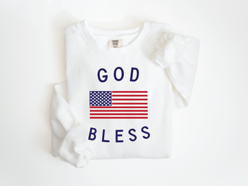 God Bless America Unisex Lightweight Classic Pullover-CarpenterFarmhouse