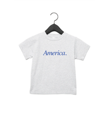 America. Kids Tee-CarpenterFarmhouse
