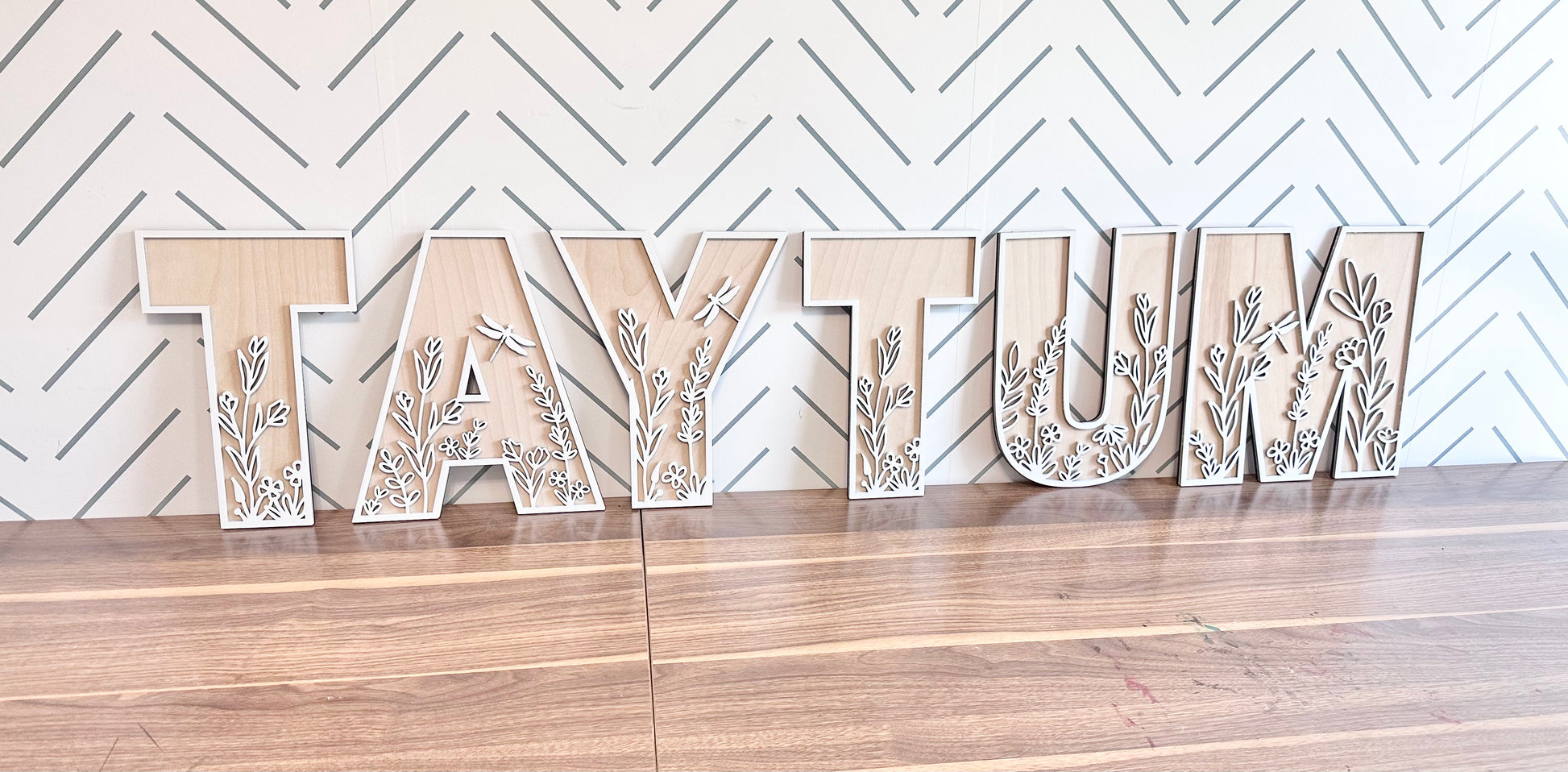 Wildflower Alphabet Lettering - ONE letter-CarpenterFarmhouse