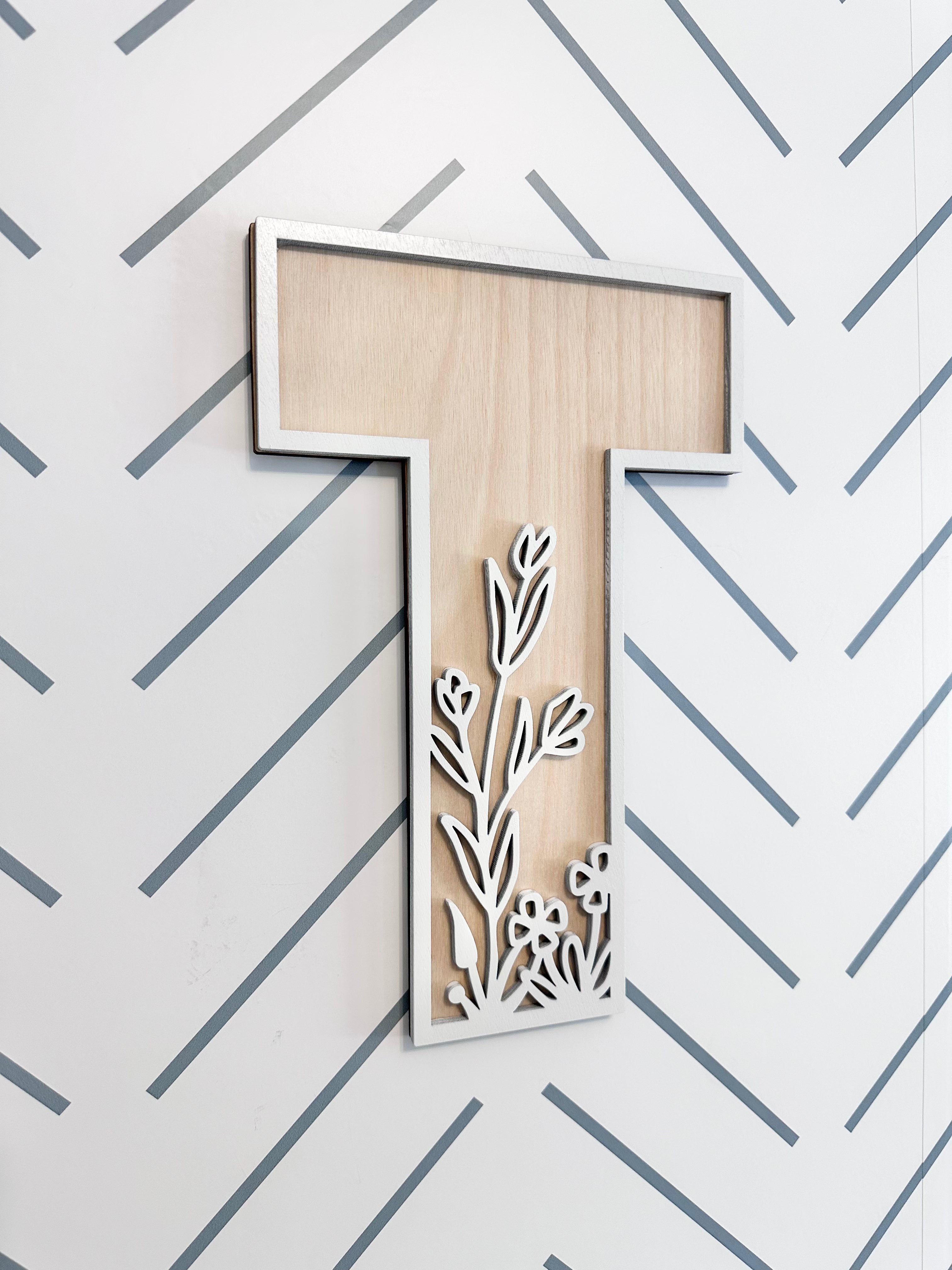 Wildflower Alphabet Lettering - ONE letter-CarpenterFarmhouse