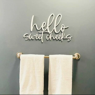 Hello Sweet Cheeks Wood Sign-CarpenterFarmhouse