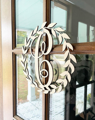 Initial Monogram door hanger-CarpenterFarmhouse