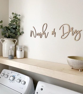 Wash & Dry Wooden Sign-CarpenterFarmhouse