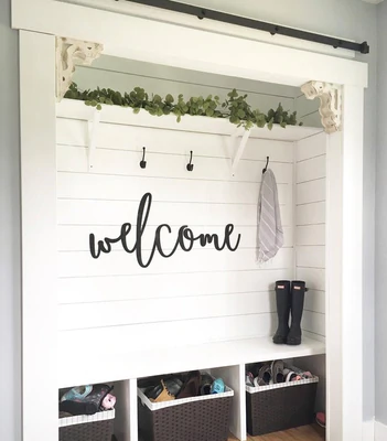 Welcome Wooden Sign-CarpenterFarmhouse