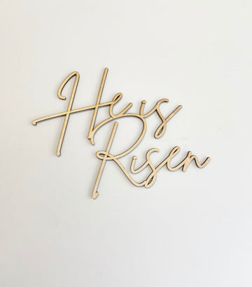 He Is Risen Wood Sign-CarpenterFarmhouse