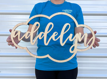 Custom Cloud Name Sign-CarpenterFarmhouse