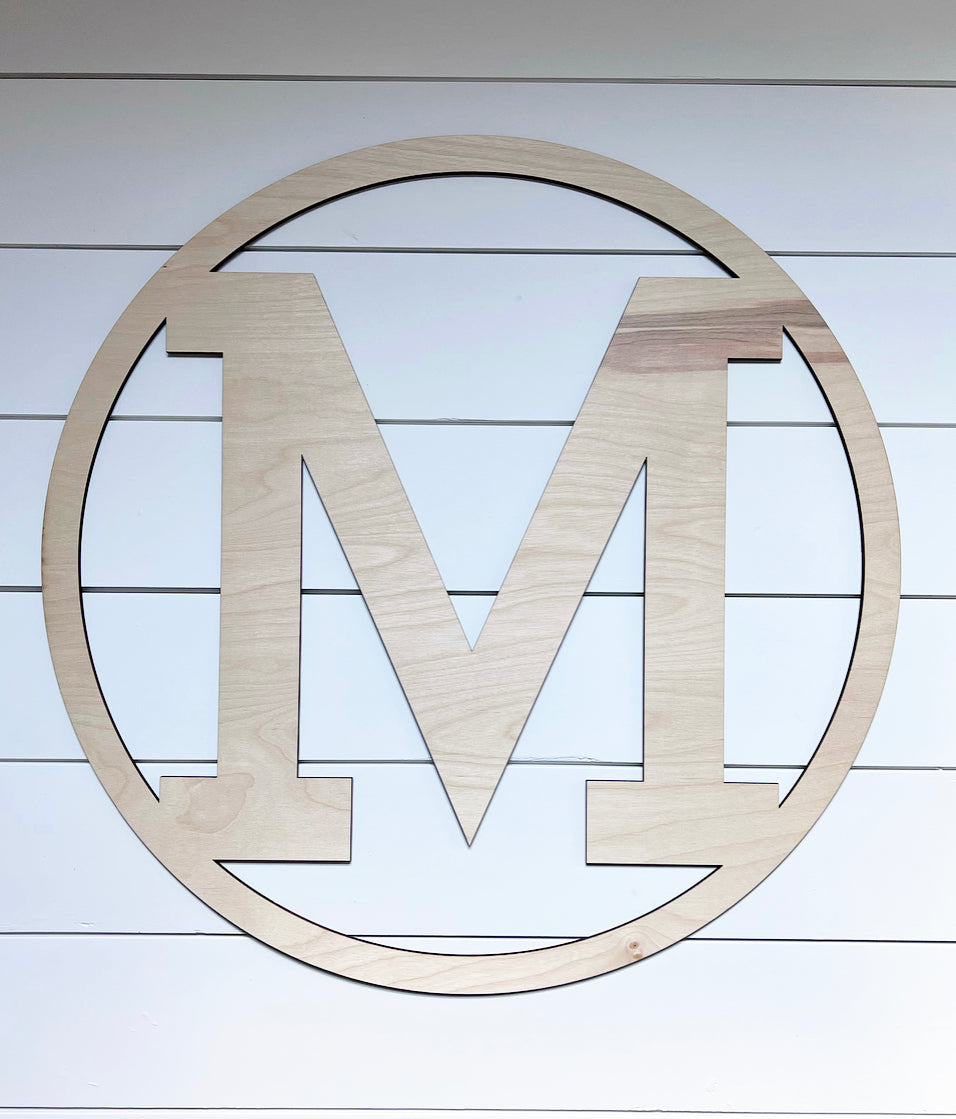 Simple Single Letter Monogram-CarpenterFarmhouse