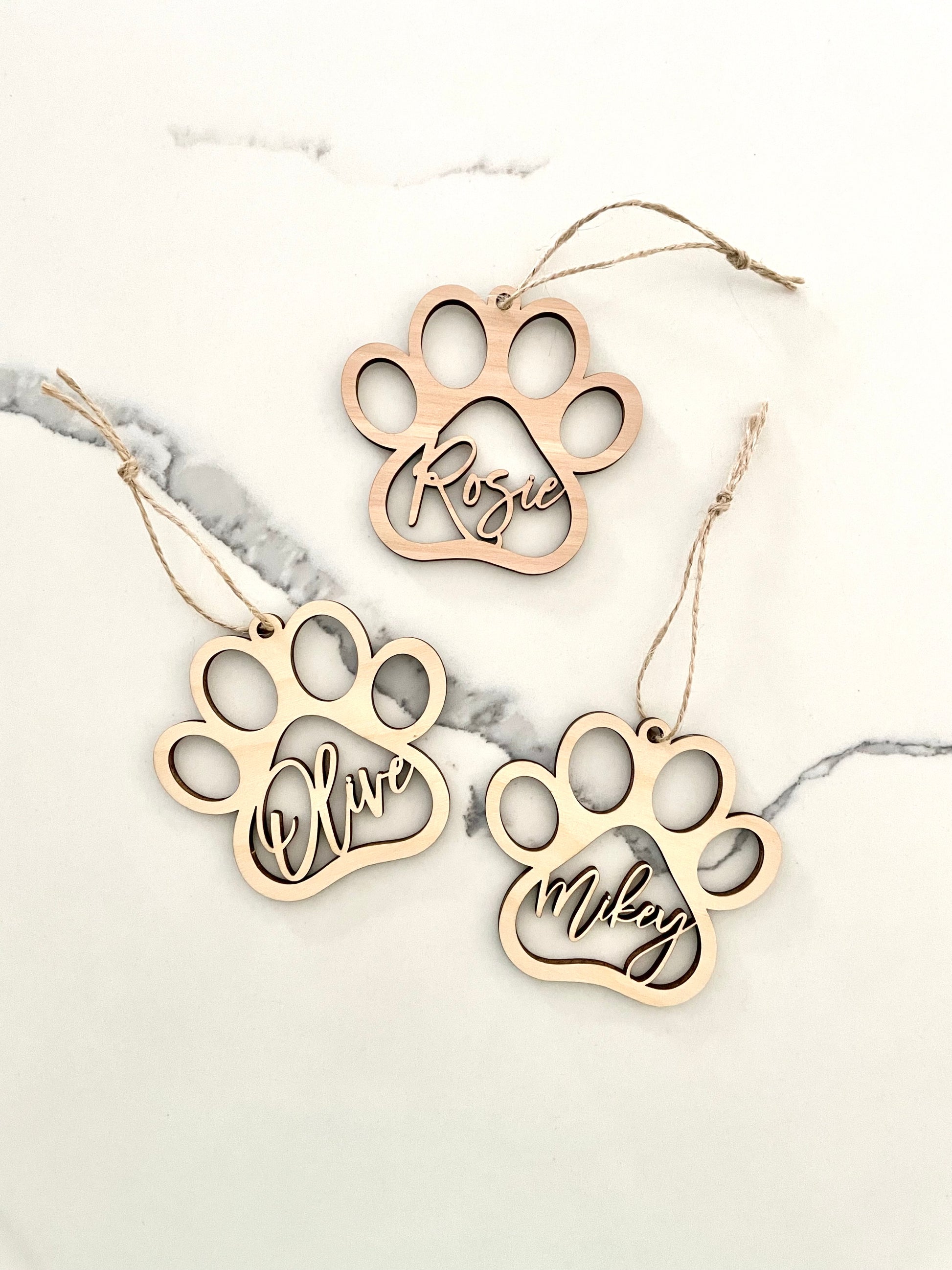 Animal paw print Christmas ornament-CarpenterFarmhouse