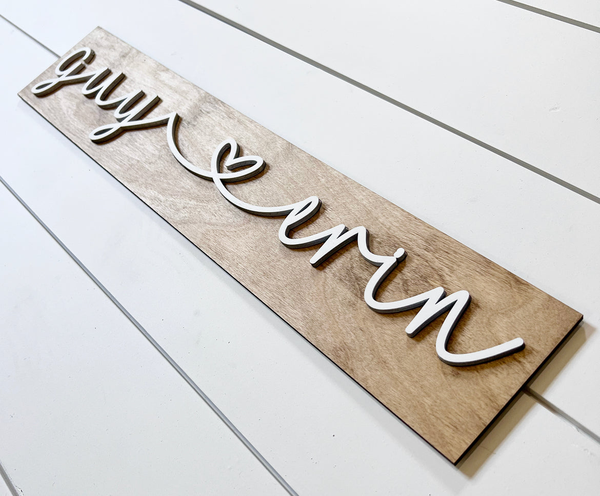 Custom Couples Name Sign-CarpenterFarmhouse