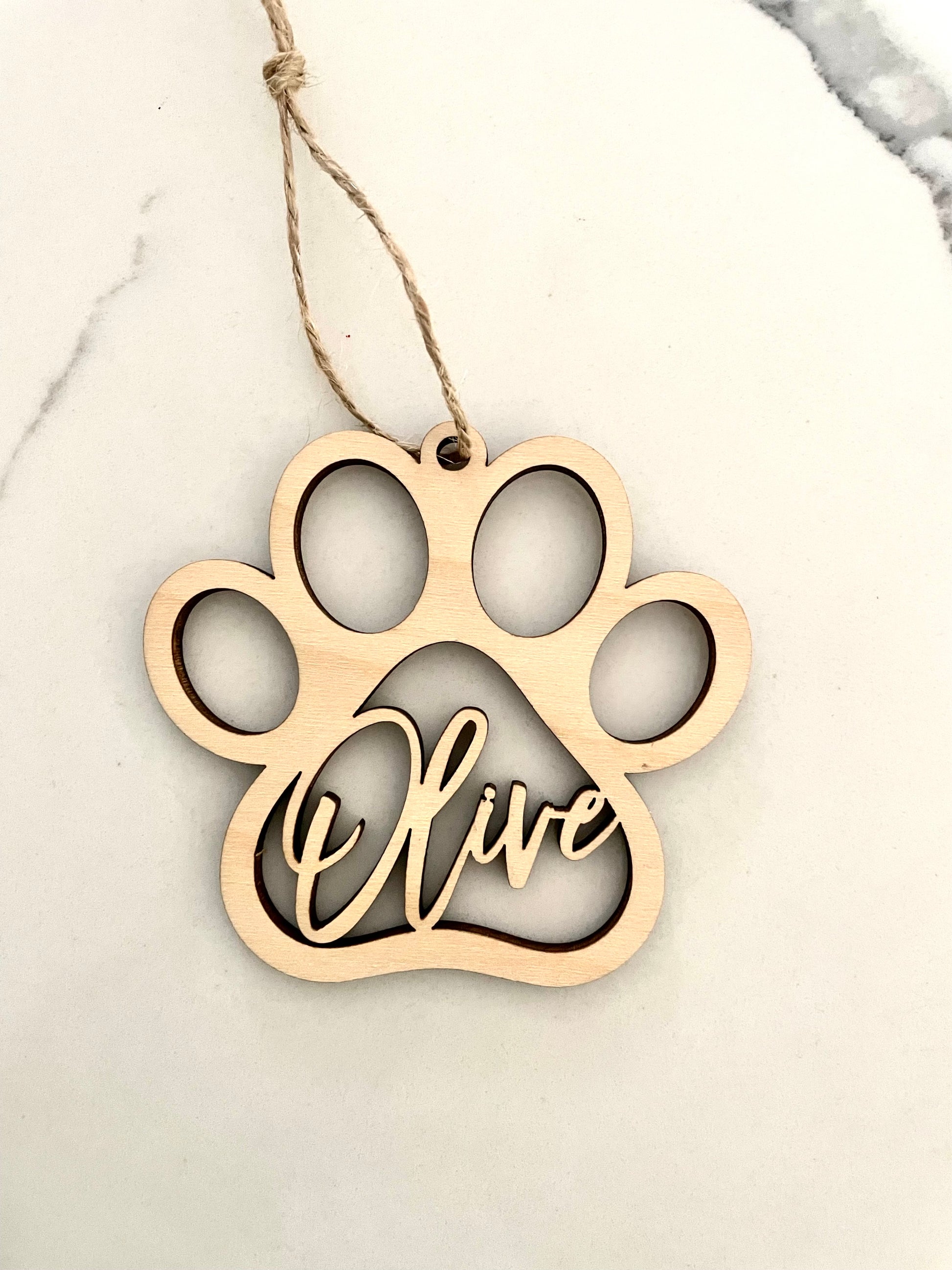 Animal paw print Christmas ornament-CarpenterFarmhouse