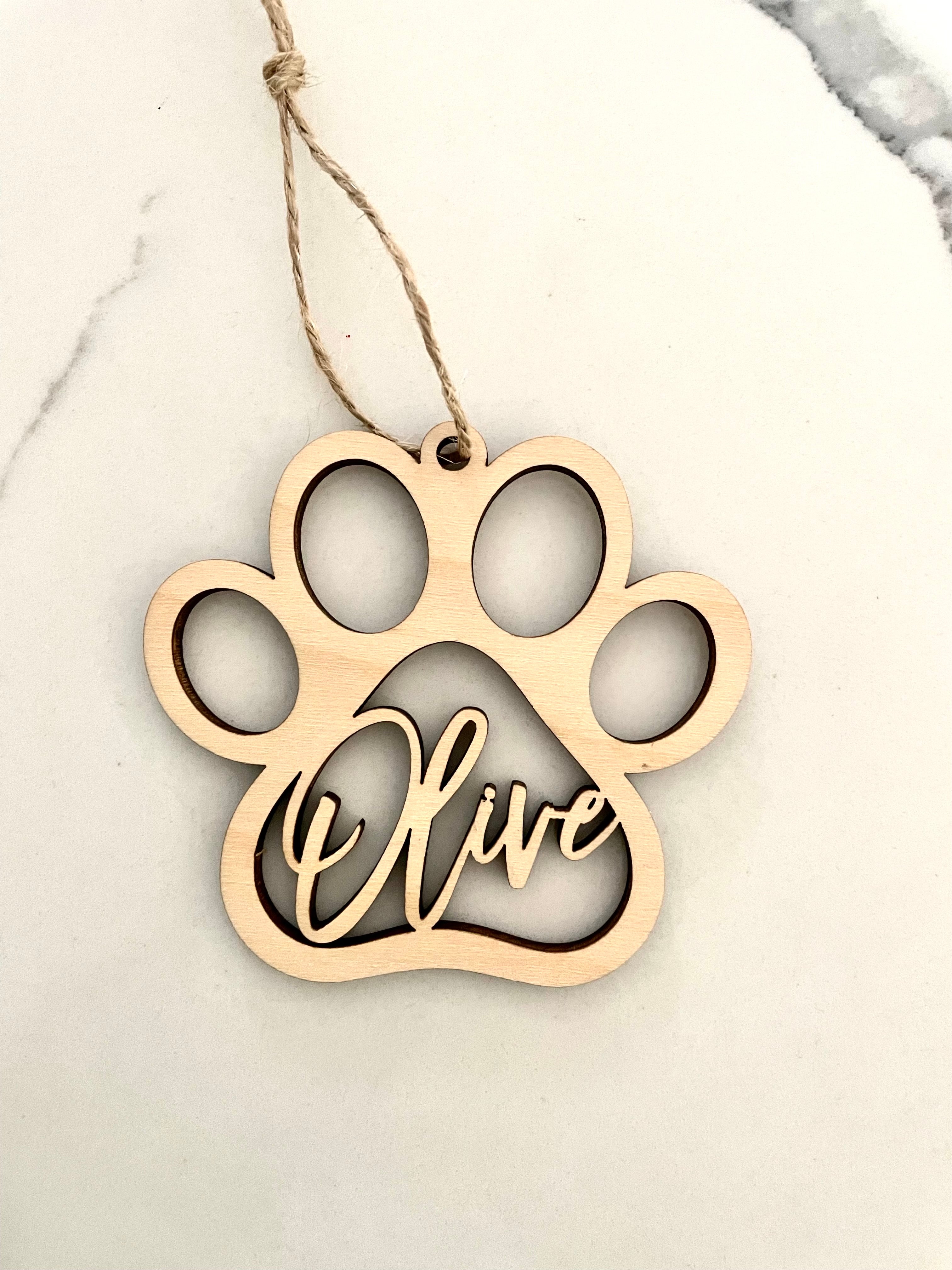 Animal paw print Christmas ornament-CarpenterFarmhouse