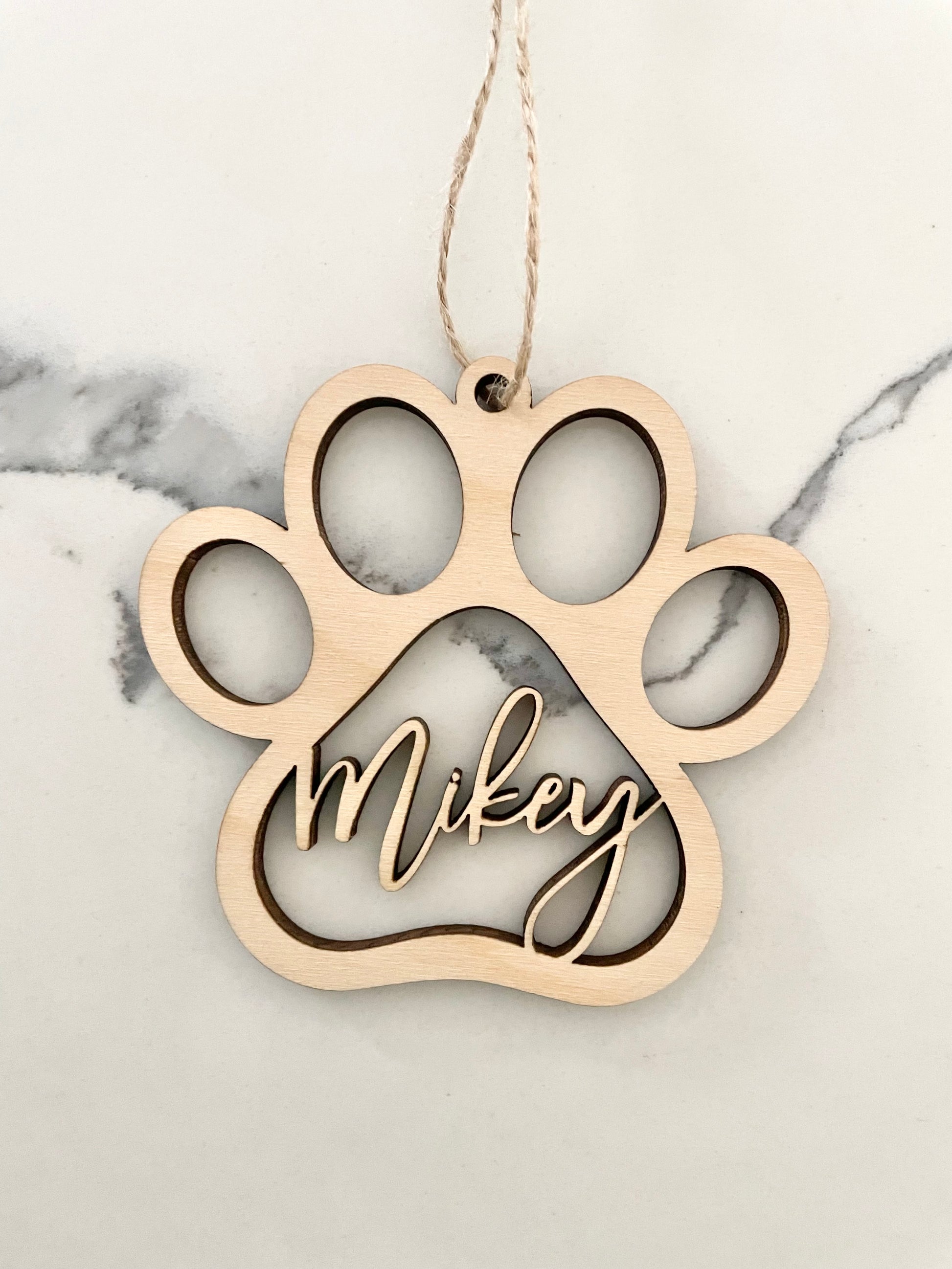 Animal paw print Christmas ornament-CarpenterFarmhouse