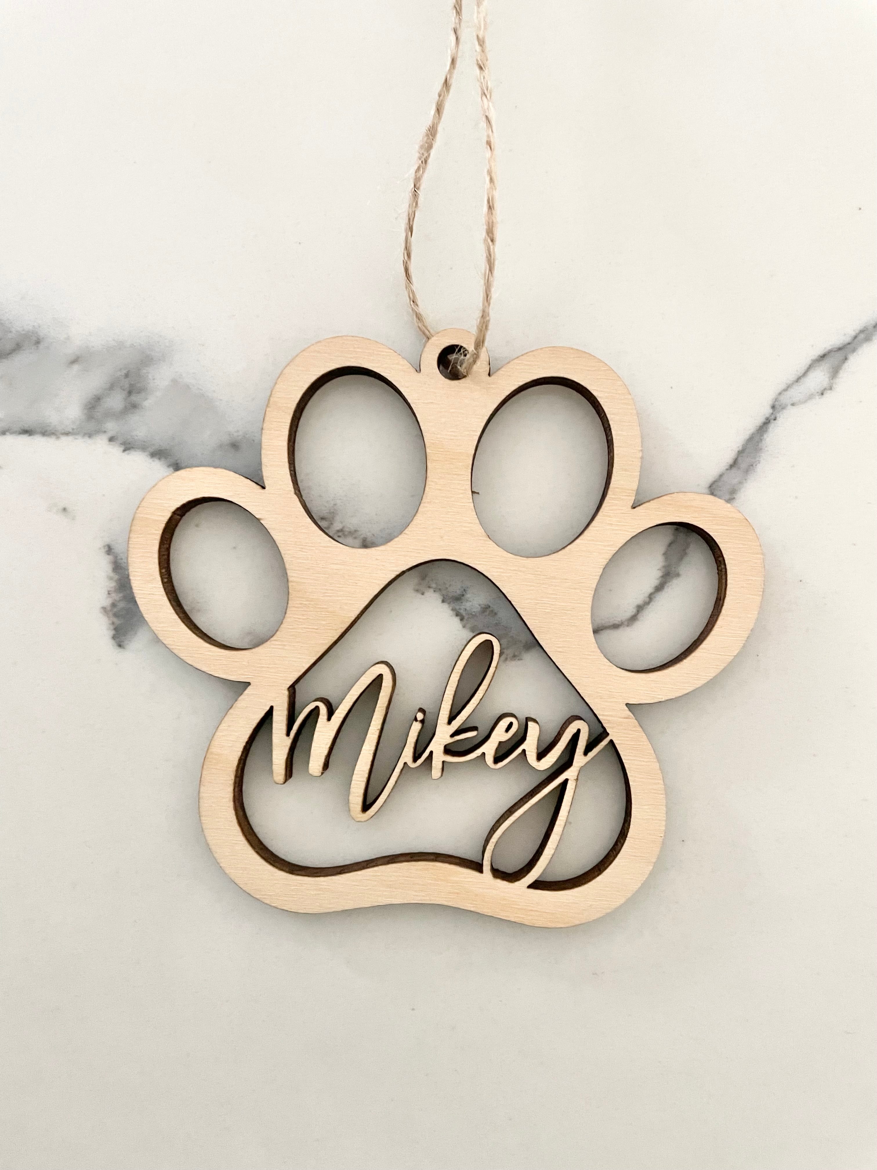 Animal paw print Christmas ornament-CarpenterFarmhouse