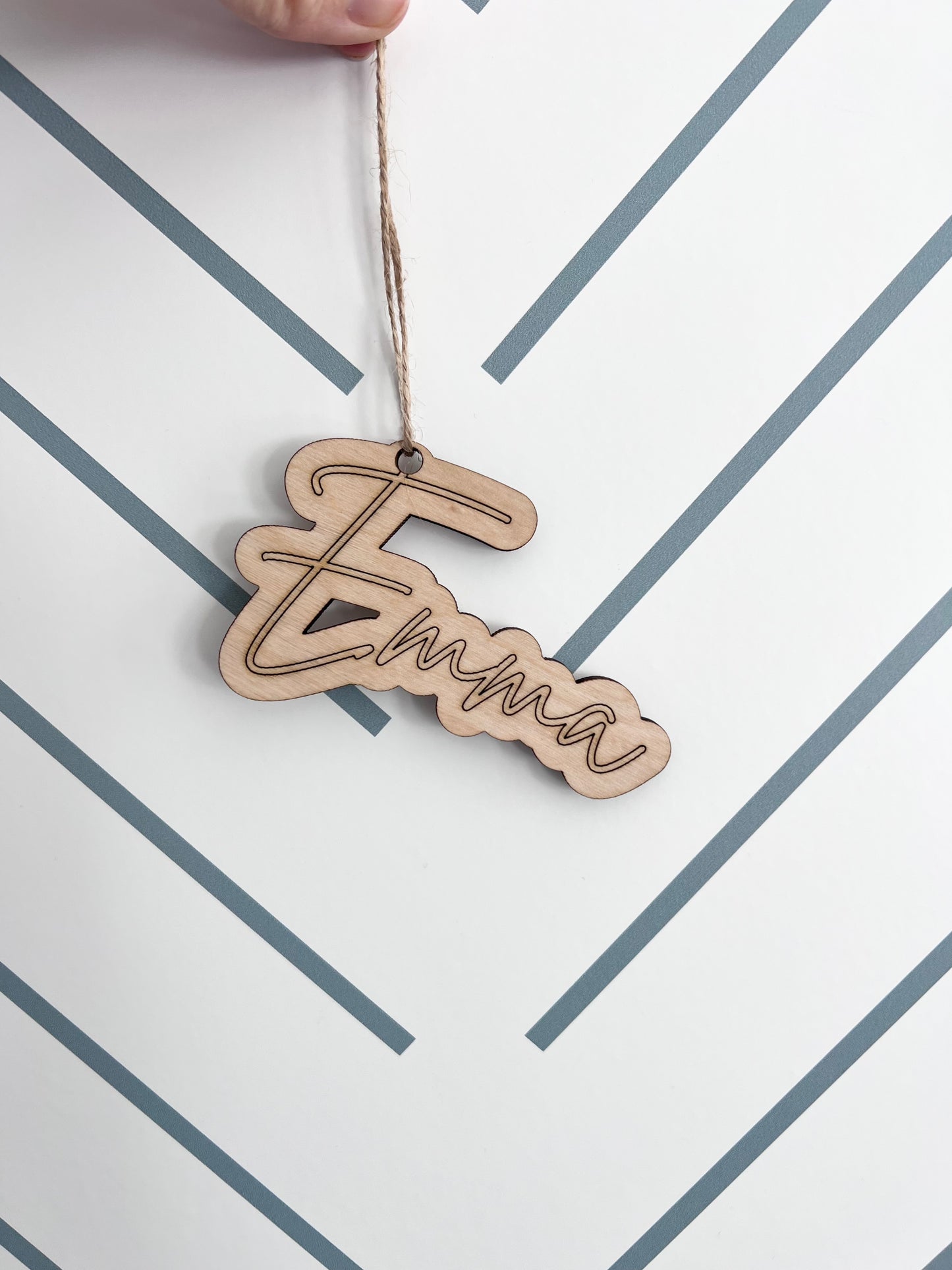 Single name stocking tag Christmas ornament-CarpenterFarmhouse