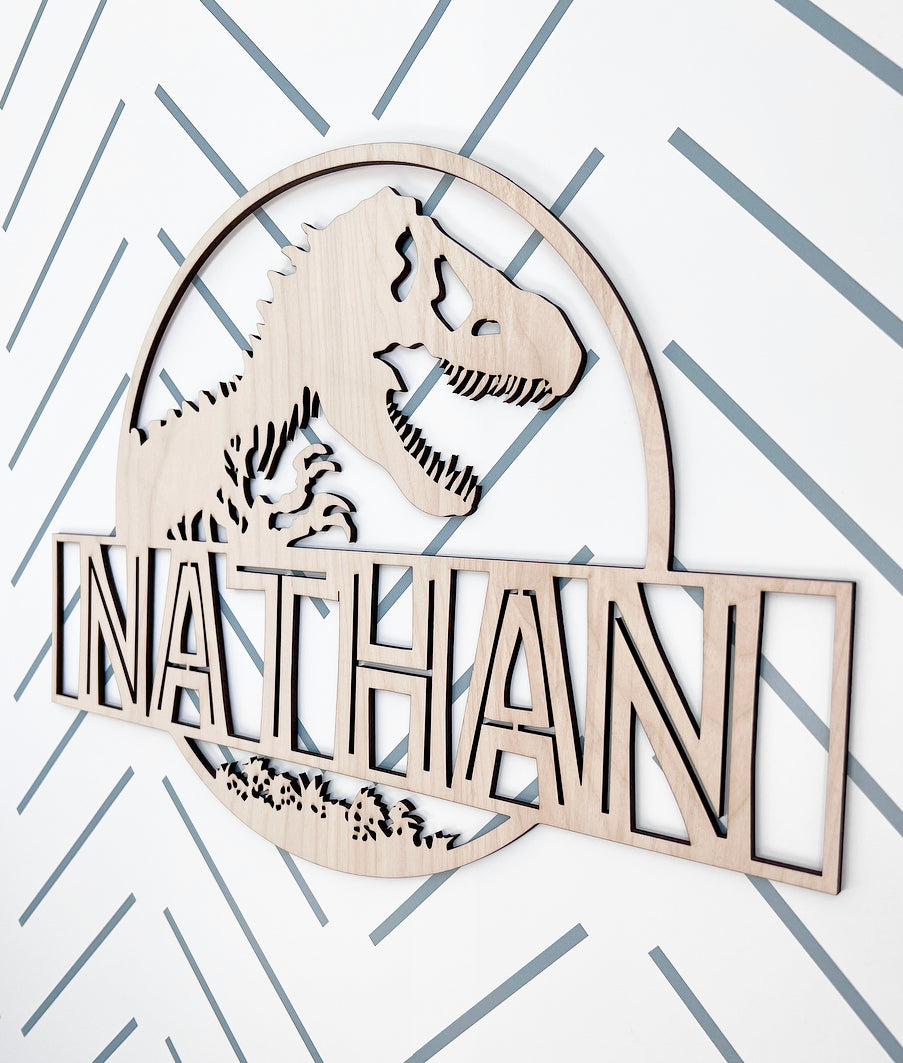 Jurassic Dinosaur Name Sign-CarpenterFarmhouse