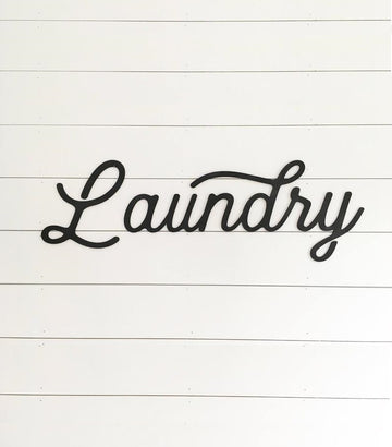 Laundry Wooden Wall Sign-CarpenterFarmhouse