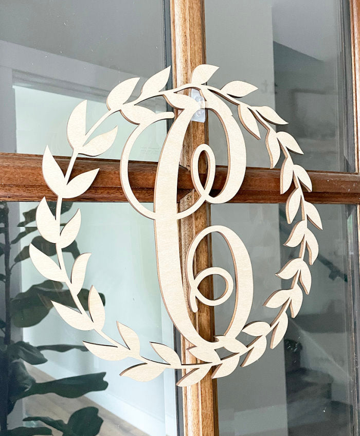 Initial Monogram door hanger-CarpenterFarmhouse