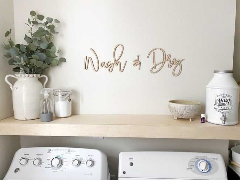 Wash & Dry Wooden Sign-CarpenterFarmhouse