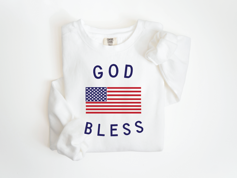 God Bless America Unisex Lightweight Classic Pullover-CarpenterFarmhouse