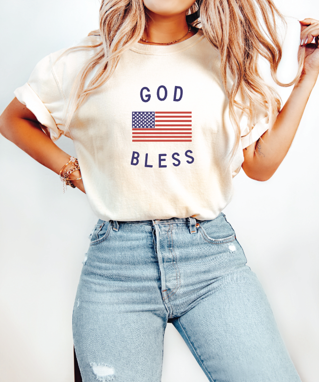 God Bless America Unisex Tee-CarpenterFarmhouse