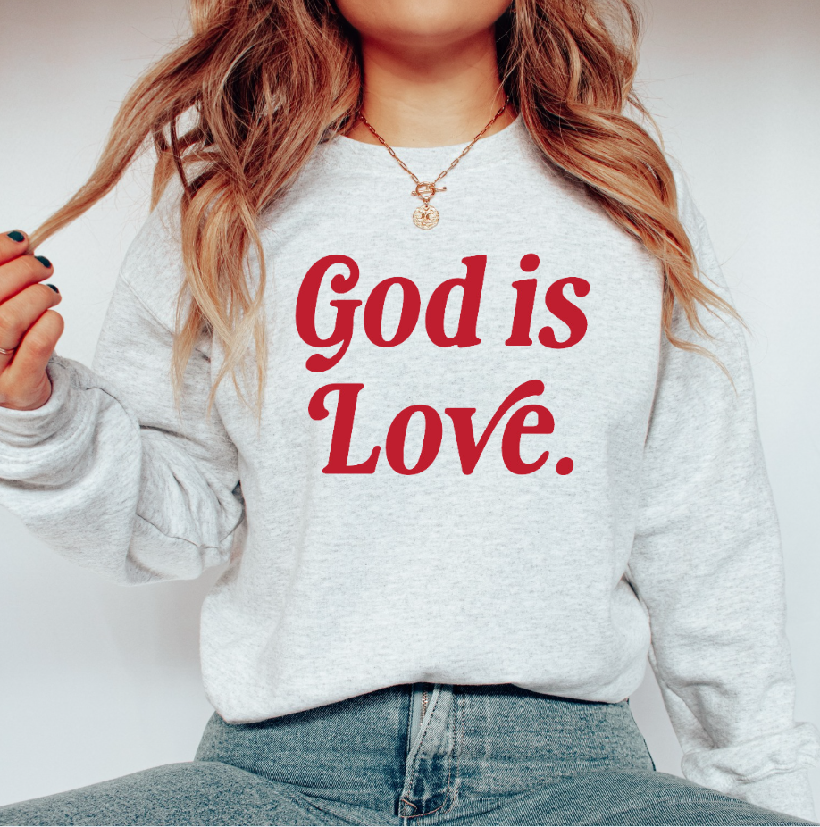 God is Love ❤️ Pullover-CarpenterFarmhouse