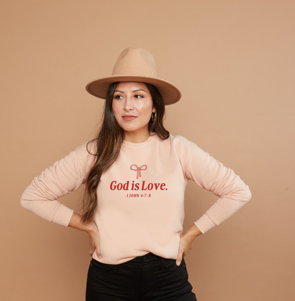 God is Love Bow Pullover-CarpenterFarmhouse
