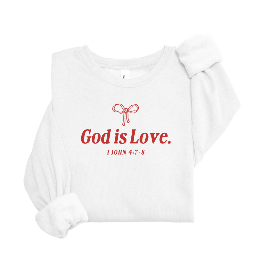 God is Love Bow Pullover-CarpenterFarmhouse