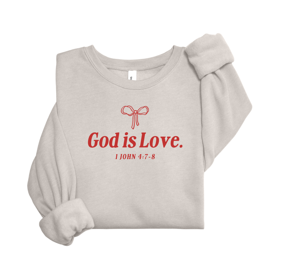 God is Love Bow Pullover-CarpenterFarmhouse