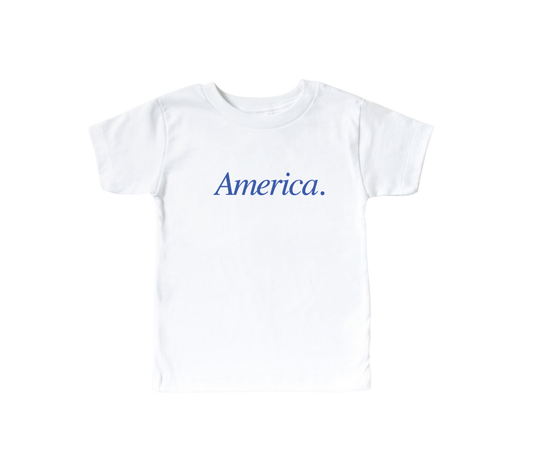 America. Kids Tee-CarpenterFarmhouse