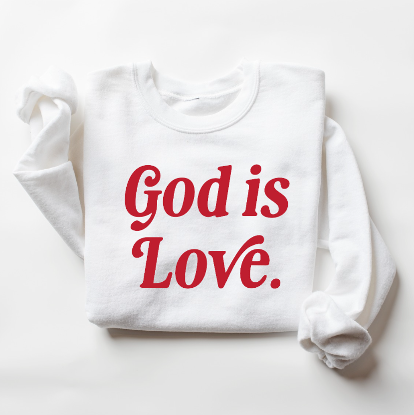 God is Love ❤️ Pullover-CarpenterFarmhouse