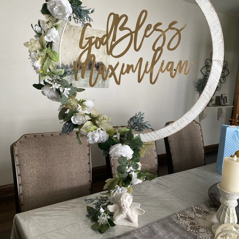 God Bless Baptism Sign-CarpenterFarmhouse