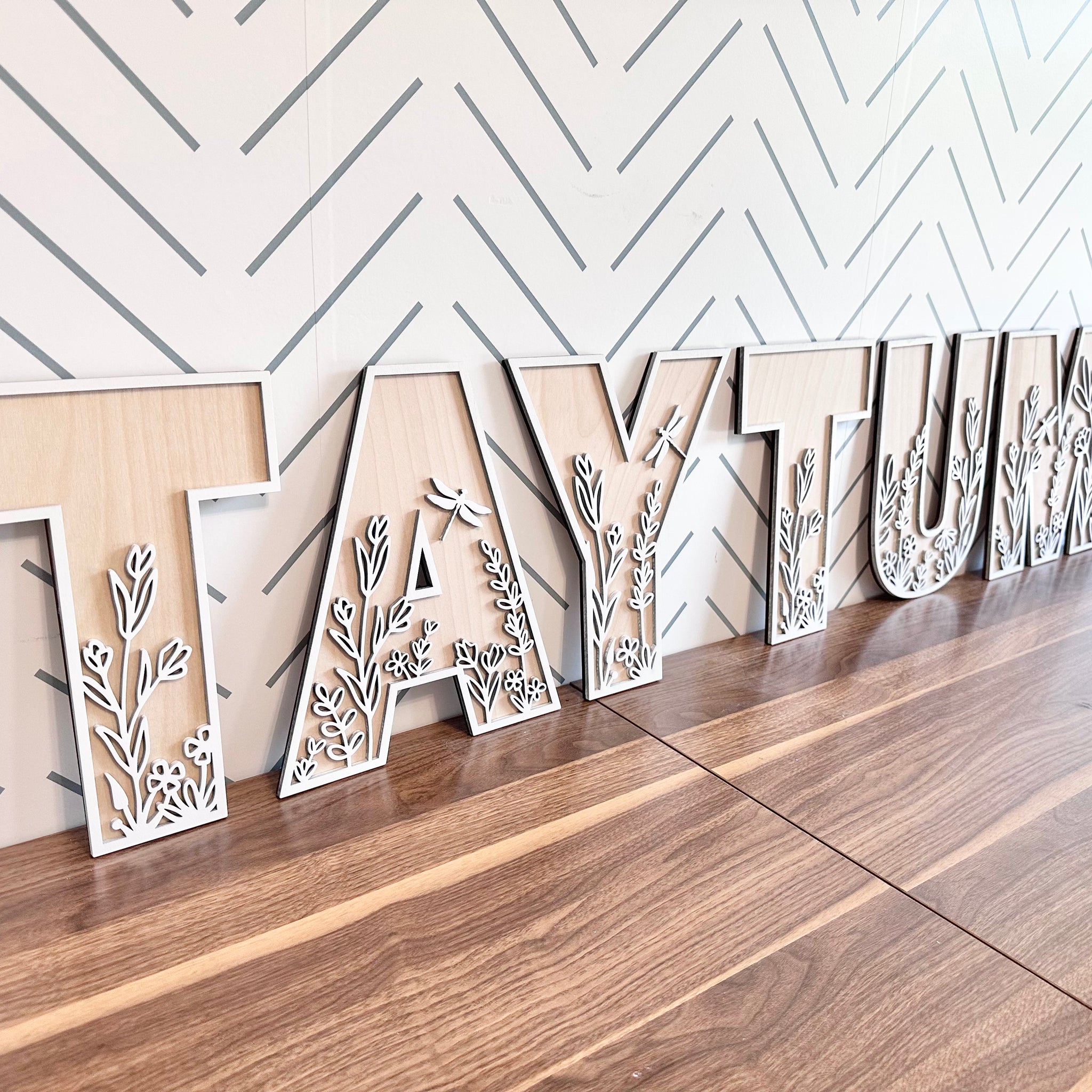 Wildflower Alphabet Lettering - ONE letter-CarpenterFarmhouse