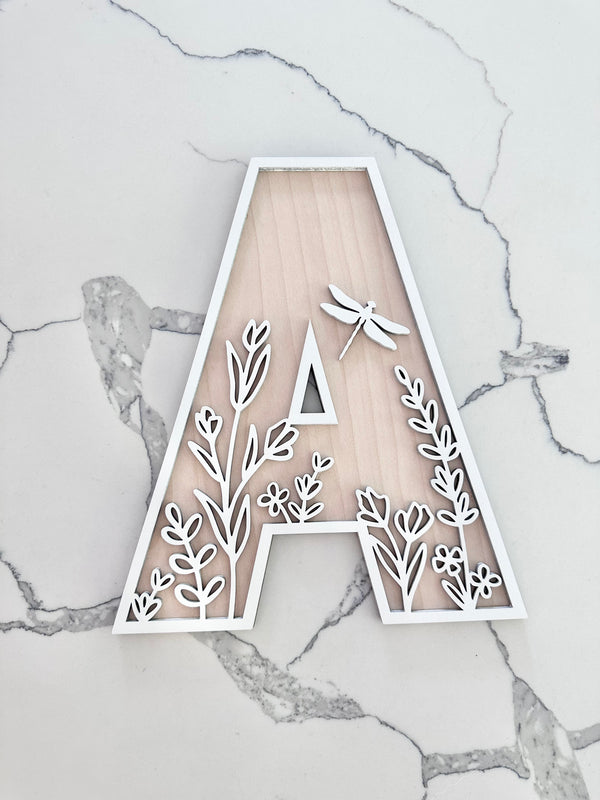 Wildflower Alphabet Lettering - ONE letter-CarpenterFarmhouse