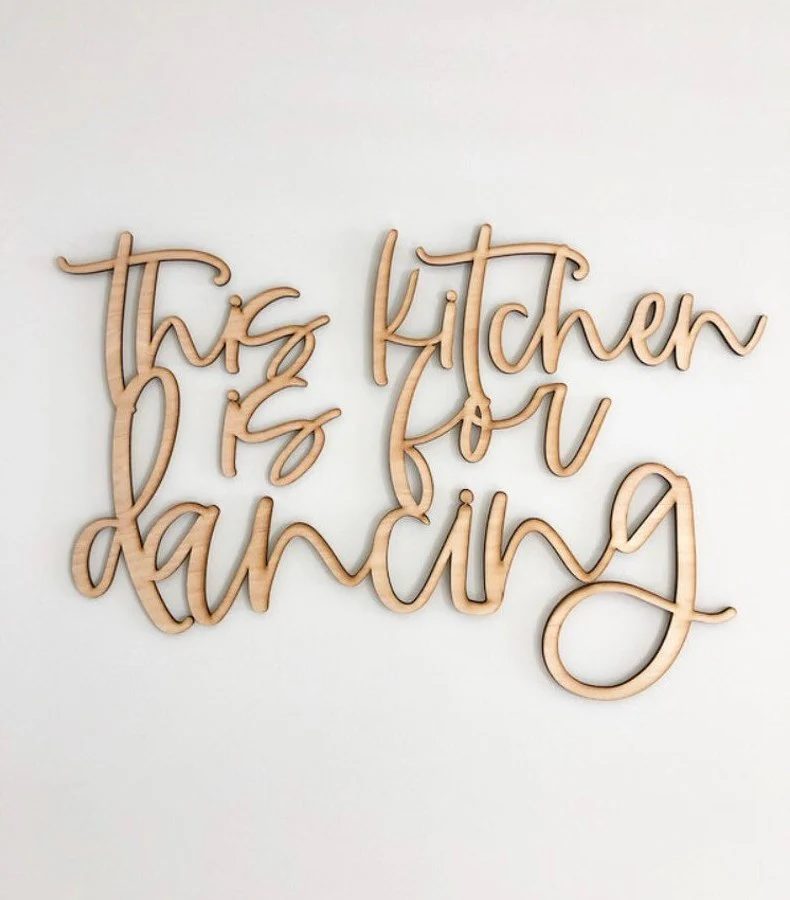 This Kitchen Is For Dancing Wooden Sign-CarpenterFarmhouse