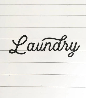 Laundry Wooden Wall Sign-CarpenterFarmhouse
