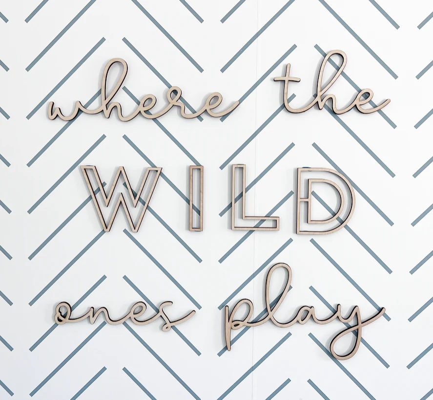 Where the Wild Ones Play Wood Sign-CarpenterFarmhouse