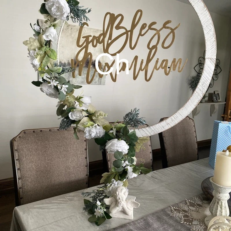 God Bless Baptism Sign-CarpenterFarmhouse