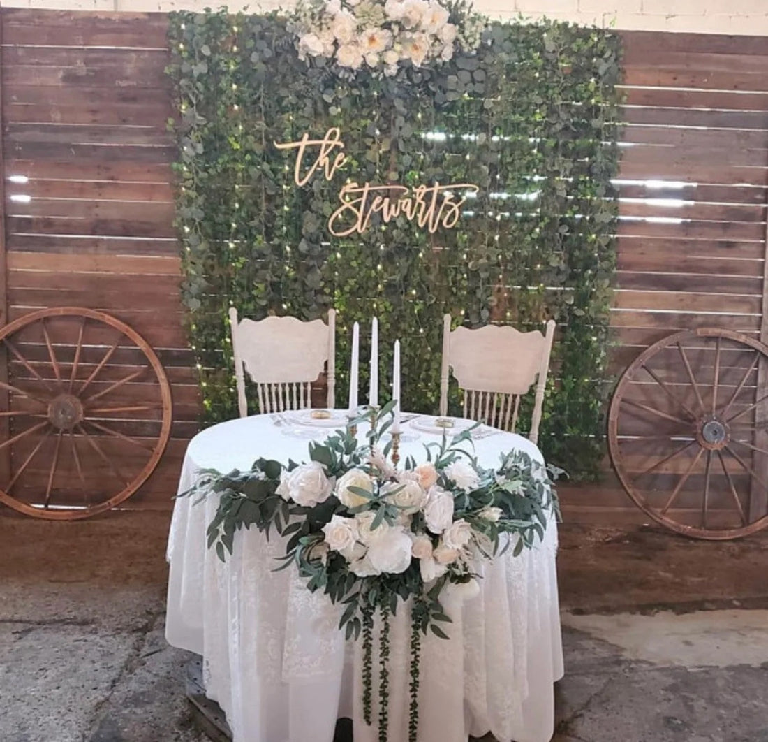Wooden Last Name Sign - Wedding Name sign-CarpenterFarmhouse
