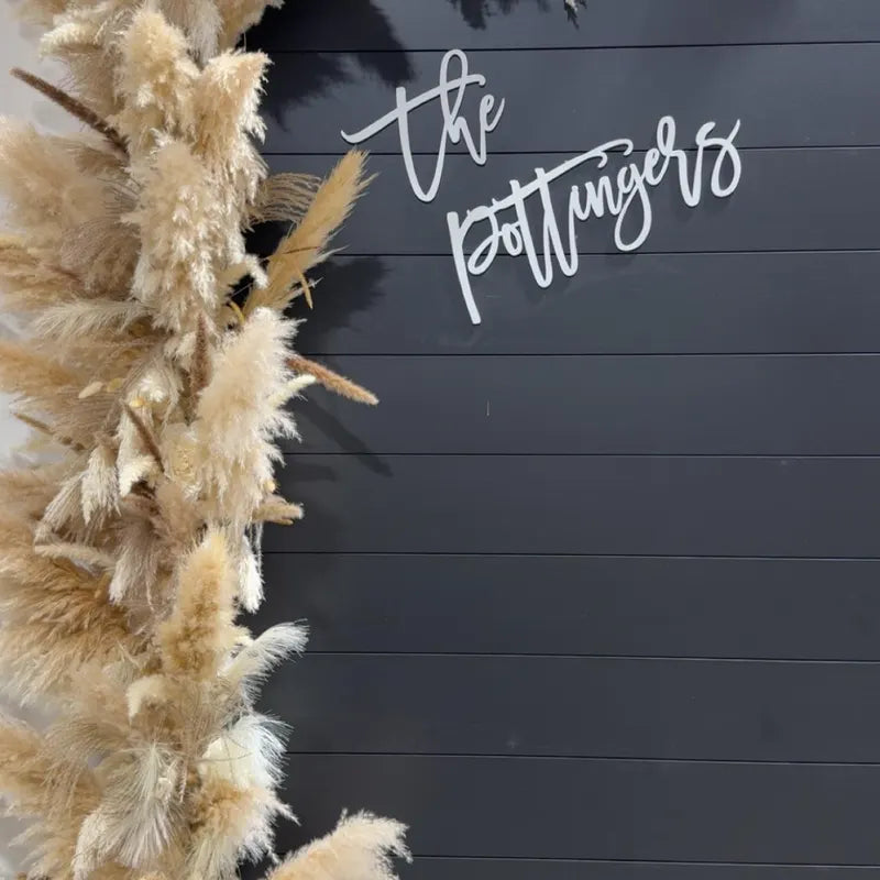 Wooden Last Name Sign - Wedding Name sign-CarpenterFarmhouse