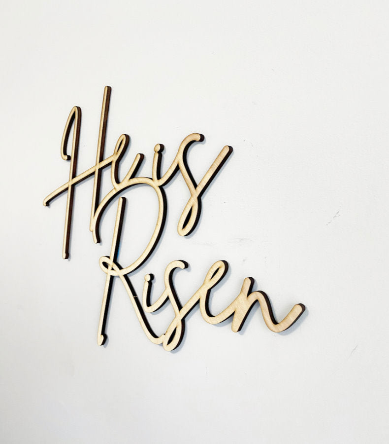 He Is Risen Wood Sign-CarpenterFarmhouse