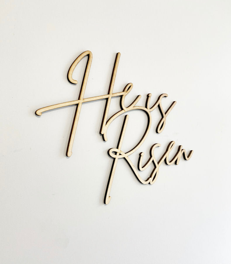 He Is Risen Wood Sign-CarpenterFarmhouse