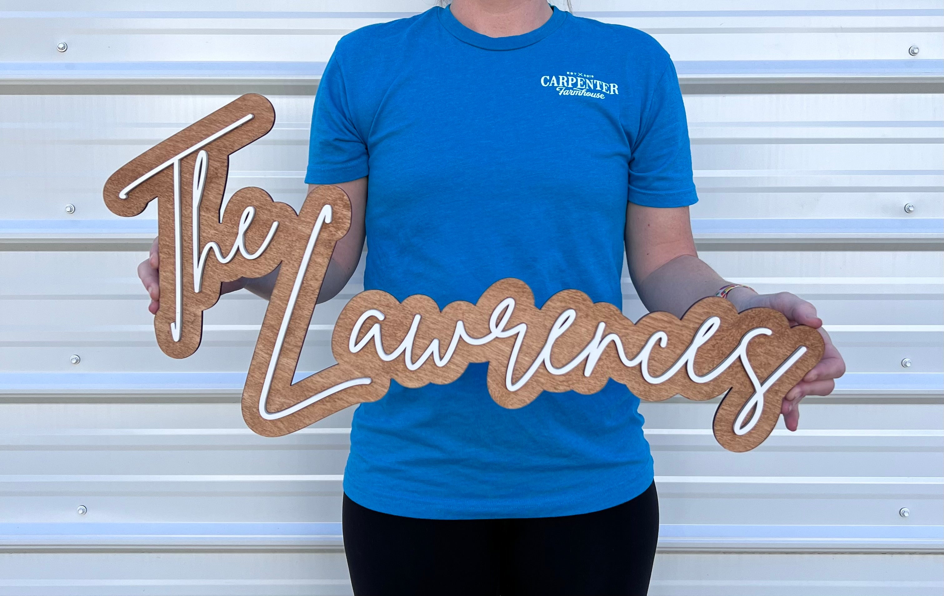 Custom 3D Wooden Last Name Sign-CarpenterFarmhouse