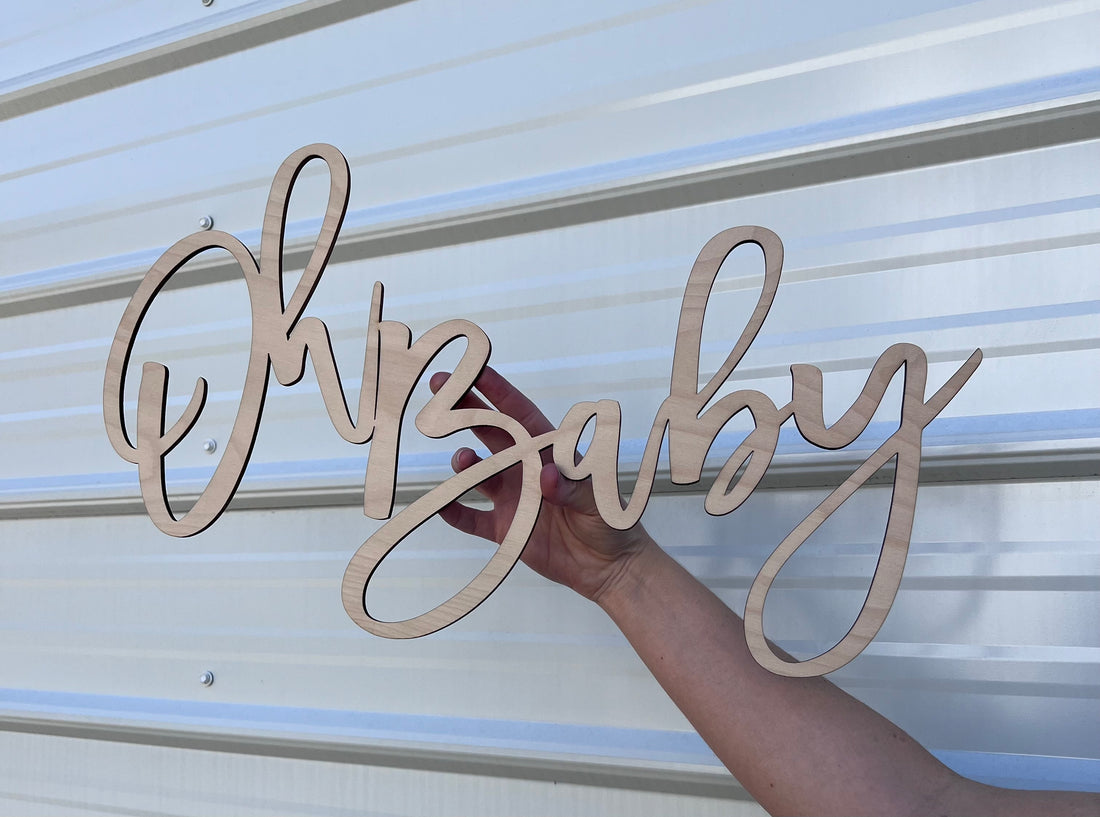 Oh Baby Wooden Sign-CarpenterFarmhouse
