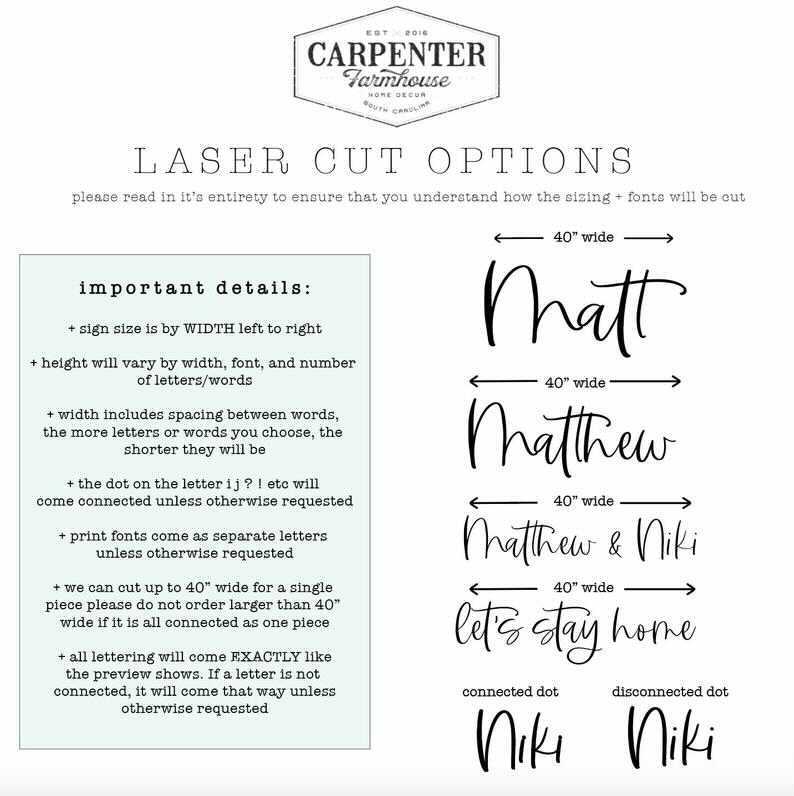 Personalized Custom Name Wood Sign in 27 Fonts-CarpenterFarmhouse
