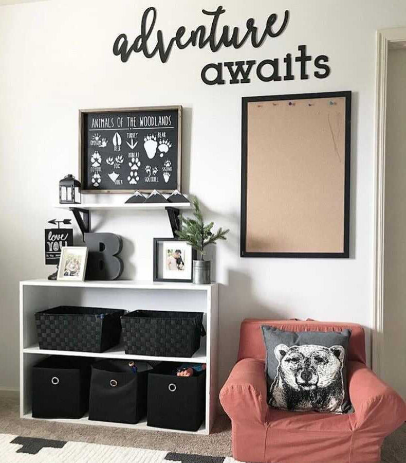 Adventure Awaits Wooden Sign-CarpenterFarmhouse