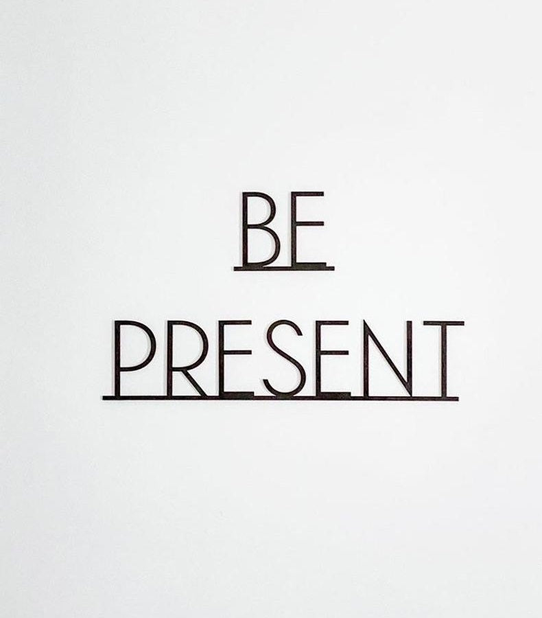 Be Present Wooden Words-CarpenterFarmhouse