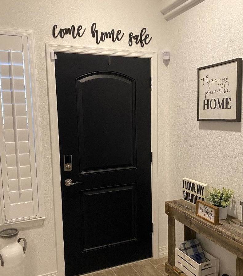 Come Home Safe Wooden Sign-CarpenterFarmhouse