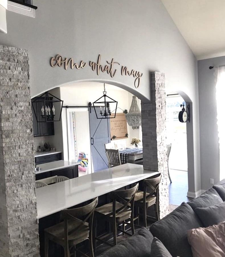 Come What May Wooden Sign-CarpenterFarmhouse