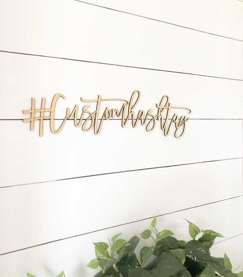 Customizable Hashtag Sign Personalized Custom #Hashtag Wood Sign – Carpenter Farmhouse