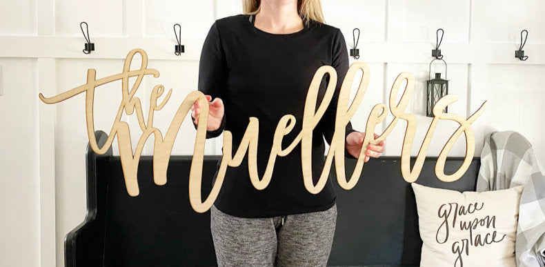 Custom Last Name Sign-CarpenterFarmhouse